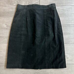 Vintage 90s Anchor Blue Suede Genuine Leather Mini Skirt Size XS